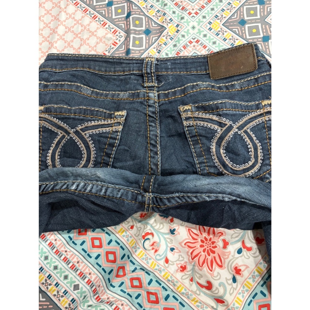 Big Star Maddie Low Rise Bootcut Jeans Dark Wash Contrast Stitch Size 29 - Picture 8 of 14